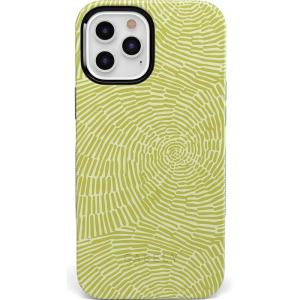Casely iPhone 11 Pro Max Case | Outside The Lines | Crayola Marker Case(Swirl Away | Tea Green Geometric)