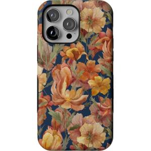 Casely iPhone 14 Pro Case | Fallen Gold | Antique Floral | Compatible with MagSafe | Bold Protective Design