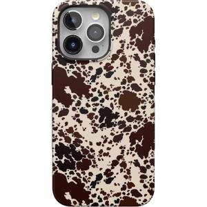 Casely iPhone 15 Pro Case | Keep It Classic | Crayola Crayon Box | Bold Protective Design | Compatible with MagSafe(Cowgirl Envy | Cow Print)