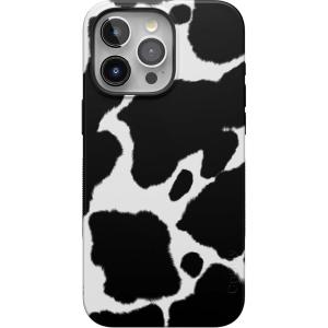 Casely iPhone 15 Pro Case | Keep It Classic | Crayola Crayon Box | Bold Protective Design | Compatible with MagSafe(Current MOOd | Cow Print)