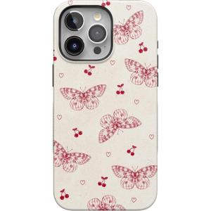 Casely iPhone 15 Pro Case | Keep It Classic | Crayola Crayon Box | Bold Protective Design | Compatible with MagSafe(Heart Flutters | Butterfly)