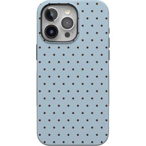 Casely iPhone 15 Pro Case | Keep It Classic | Crayola Crayon Box | Bold Protective Design | Compatible with MagSafe(On the Dot | Blue Polka Dot)