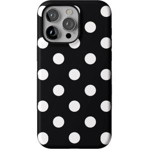 Casely iPhone 15 Pro Case | Keep It Classic | Crayola Crayon Box | Bold Protective Design | Compatible with MagSafe(Polka Dots | High Contrast Design)