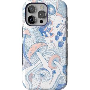 Casely iPhone 15 Pro Case | Keep It Classic | Crayola Crayon Box | Bold Protective Design | Compatible with MagSafe(The Fun Guy | Enchanted Forest Mushroom Floral)