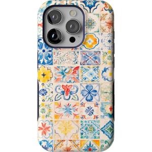 Casely iPhone 15 Pro Case | Keep It Classic | Crayola Crayon Box | Bold Protective Design | Compatible with MagSafe(Tuscan Tiles | Dolce Vita)