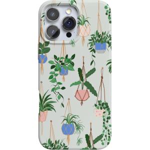 Casely iPhone 16 Pro Case | Glitter Mystic Moss | Green Enchanted Shimmer | Compatible with MagSafe | Classic Ultra-Slim Case Design(Hanging Around | Potted Plants Floral)