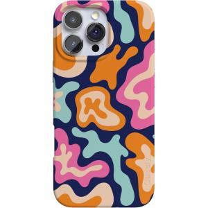 Casely iPhone 16 Pro Case | Glitter Mystic Moss | Green Enchanted Shimmer | Compatible with MagSafe | Classic Ultra-Slim Case Design(Midnight Color Splash | Abstract Retro)