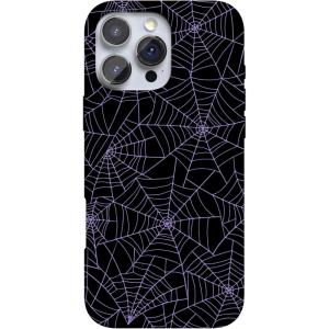 Casely iPhone 16 Pro Case | Glitter Mystic Moss | Green Enchanted Shimmer | Compatible with MagSafe | Classic Ultra-Slim Case Design(Midnight Web | Spider Web)