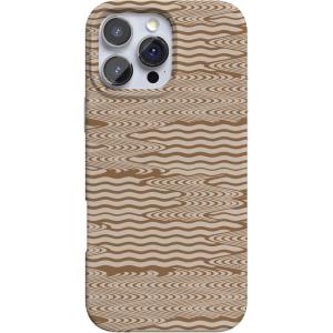 Casely iPhone 16 Pro Case | Glitter Mystic Moss | Green Enchanted Shimmer | Compatible with MagSafe | Classic Ultra-Slim Case Design(Mocha Ripple | Brown Waves)
