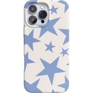 Casely iPhone 16 Pro Case | Glitter Mystic Moss | Green Enchanted Shimmer | Compatible with MagSafe | Classic Ultra-Slim Case Design(Stars Align | Blue & White Stars)