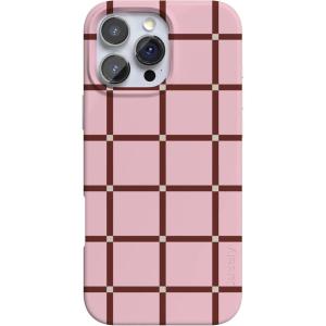 Casely iPhone 16 Pro Case | Glitter Mystic Moss | Green Enchanted Shimmer | Compatible with MagSafe | Classic Ultra-Slim Case Design(Uptown Gridlock | Pink Checkerboard)