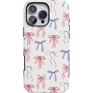 Casely iPhone 16 Pro Case | Ride The Wave | Pastel Rainbow Lined | Compatible with MagSafe | Bold Protective Design(Coquette Girlie)