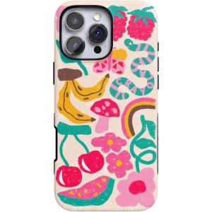 Casely iPhone 16 Pro Case | Ride The Wave | Pastel Rainbow Lined | Compatible with MagSafe | Bold Protective Design(Doodle Bug | Crayola Crayon)