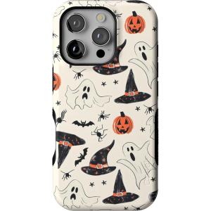 Casely iPhone 16 Pro Case | Ride The Wave | Pastel Rainbow Lined | Compatible with MagSafe | Bold Protective Design(Feeling Witchy | Haunted Halloween)
