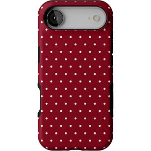 Casely iPhone 17 Air Case | On The Dot | Maroon Polka Dot | Compatible with MagSafe | Bold Protective Design