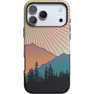 Casely iPhone 17 Pro Max Case | Be Mine | Tiny Hearts | Compatible with MagSafe | Bold Protective Design(Golden Hour | Mountain Sunset)