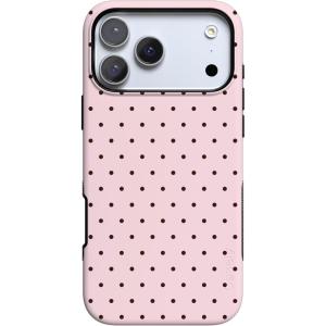 Casely iPhone 17 Pro Max Case | Be Mine | Tiny Hearts | Compatible with MagSafe | Bold Protective Design(On the Dot | Pink Polka Dot)