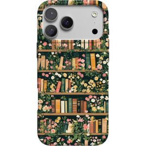 Casely iPhone 17 Pro Max Case | Field of Flowers | Pastel Floral | Compatible with MagSafe | Classic Ultra Slim Design(Book Nook | Floral Library)