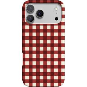 Casely iPhone 17 Pro Max Case | Field of Flowers | Pastel Floral | Compatible with MagSafe | Classic Ultra Slim Design(Checked Twice | Red Plaid)