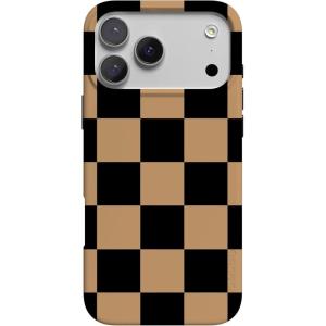 Casely iPhone 17 Pro Max Case | Field of Flowers | Pastel Floral | Compatible with MagSafe | Classic Ultra Slim Design(Fit Check | Black & Brown Checkerboard)
