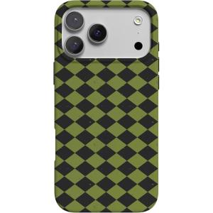 Casely iPhone 17 Pro Max Case | Field of Flowers | Pastel Floral | Compatible with MagSafe | Classic Ultra Slim Design(Harlequin Wicked Diamond | Black and Green)