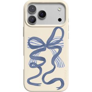 Casely iPhone 17 Pro Max Case | Field of Flowers | Pastel Floral | Compatible with MagSafe | Classic Ultra Slim Design(Heartstrings | Blue Bow)