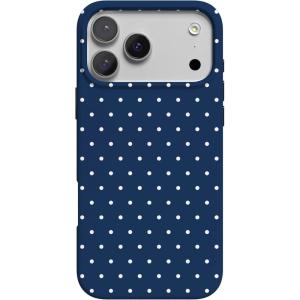 Casely iPhone 17 Pro Max Case | Field of Flowers | Pastel Floral | Compatible with MagSafe | Classic Ultra Slim Design(On the Dot | Navy Polka Dot)