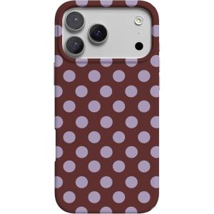 Casely iPhone 17 Pro Max Case | Field of Flowers | Pastel Floral | Compatible with MagSafe | Classic Ultra Slim Design(Spotted in SoHo | Burgundy Polka Dot)