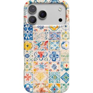 Casely iPhone 17 Pro Max Case | Field of Flowers | Pastel Floral | Compatible with MagSafe | Classic Ultra Slim Design(Tuscan Tiles | Dolce Vita)