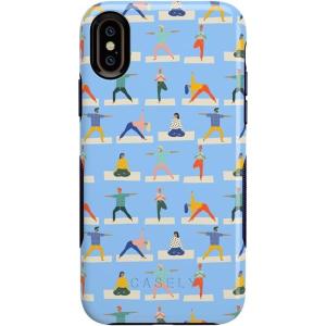 Casely iPhone X/XS Case | Make Your Mark | Crayola Paint Case(Go with the Flow Light Blue Yoga)