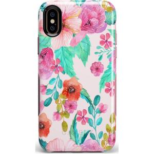 Casely iPhone X/XS Case | Make Your Mark | Crayola Paint Case(Out And About | Light Pink Floral)
