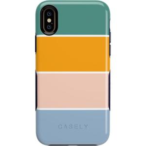 Casely iPhone X/XS Case | Make Your Mark | Crayola Paint Case(Paint The Town | Colorblock Stripes)