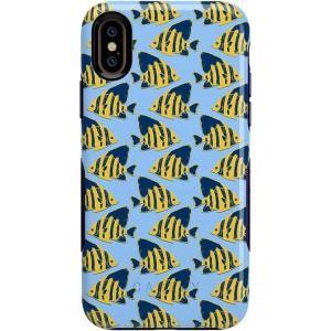 Casely iPhone X/XS Case | Make Your Mark | Crayola Paint Case(Something’s Fishy Navy Blue & Yellow Fish)
