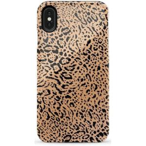 Casely iPhone Xs Max Case | Purple Taupe on Nude | Bold Protective Design(Born to Be Wild | Jaguar Print)