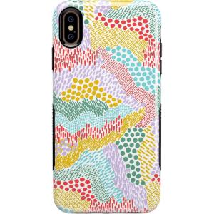 Casely iPhone Xs Max Case | Purple Taupe on Nude | Bold Protective Design(Color Me Happy | Pattern Colorblock)