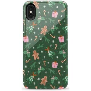Casely iPhone Xs Max Case | Purple Taupe on Nude | Bold Protective Design(Everything Nice | Gingerbread)