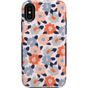 Casely iPhone Xs Max Case | Purple Taupe on Nude | Bold Protective Design(Field of Flowers | Pastel Floral)