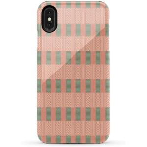 Casely iPhone Xs Max Case | Purple Taupe on Nude | Bold Protective Design(Grand Cabana | Palm Beach)