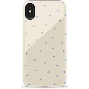 Casely iPhone Xs Max Case | Purple Taupe on Nude | Bold Protective Design(I’m Yours | Tiny Hearts)