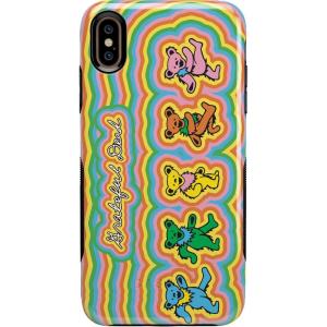 Casely iPhone Xs Max Case | Purple Taupe on Nude | Bold Protective Design(In the Groove | Grateful Dead Dancing Bears)