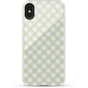 Casely iPhone Xs Max Case | Purple Taupe on Nude | Bold Protective Design(Mint Lattice | Sunday Best)