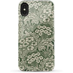 Casely iPhone Xs Max Case | Purple Taupe on Nude | Bold Protective Design(Mystic Meadow | Green Gardens)