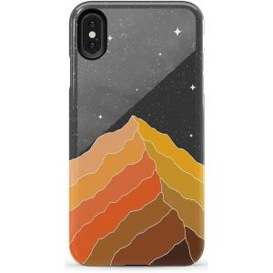 Casely iPhone Xs Max Case | Purple Taupe on Nude | Bold Protective Design(Night Skies | Mountain Starlight)