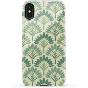 Casely iPhone Xs Max Case | Purple Taupe on Nude | Bold Protective Design(Palm Royale | Palm Beach)