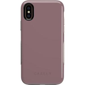 Casely iPhone Xs Max Case | Purple Taupe on Nude | Bold Protective Design(Purple Taupe on Nude)