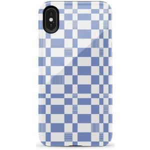 Casely iPhone Xs Max Case | Purple Taupe on Nude | Bold Protective Design(Reality Check | Periwinkle)