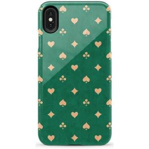 Casely iPhone Xs Max Case | Purple Taupe on Nude | Bold Protective Design(Royal Flush | French Deck)