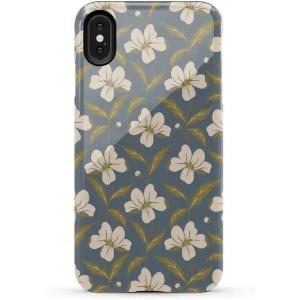 Casely iPhone Xs Max Case | Purple Taupe on Nude | Bold Protective Design(The Boyfriend Collection | Lei’d Back)