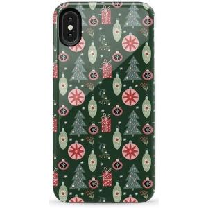 Casely iPhone Xs Max Case | Purple Taupe on Nude | Bold Protective Design(Tinsel Town | Christmas Ornament)