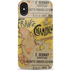 Casely iPhone Xs Max Case | Purple Taupe on Nude | Bold Protective Design(Van Gogh | French Bubbly)